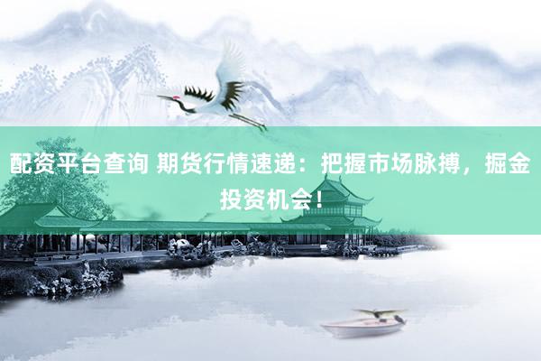 配资平台查询 期货行情速递：把握市场脉搏，掘金投资机会！