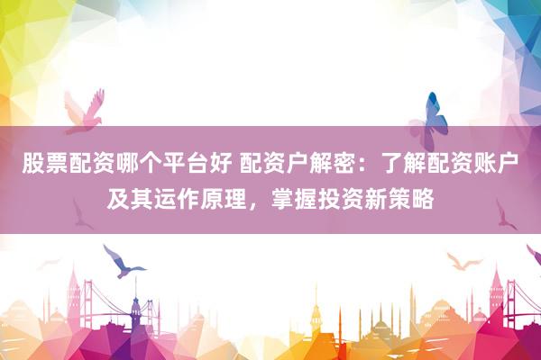 股票配资哪个平台好 配资户解密：了解配资账户及其运作原理，掌握投资新策略