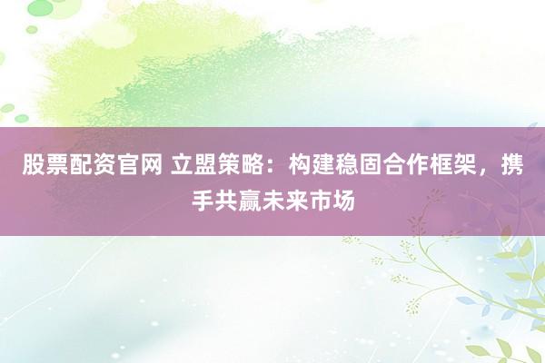 股票配资官网 立盟策略：构建稳固合作框架，携手共赢未来市场