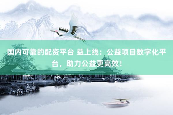 国内可靠的配资平台 益上线：公益项目数字化平台，助力公益更高效！