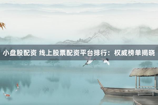 小盘股配资 线上股票配资平台排行：权威榜单揭晓