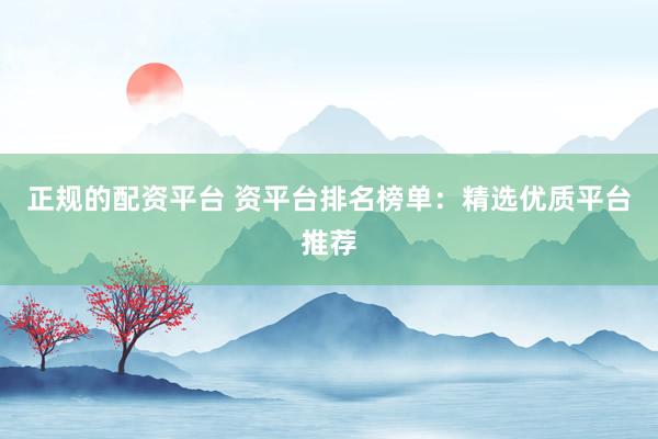 正规的配资平台 资平台排名榜单：精选优质平台推荐